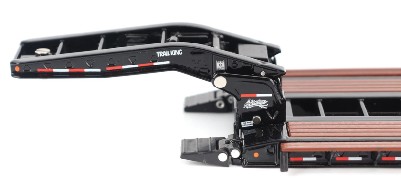 1:50 Trail King TK120 Hydraulic Detachable Gooseneck Lowboy Trailer - Black Outrigger Version - 71137