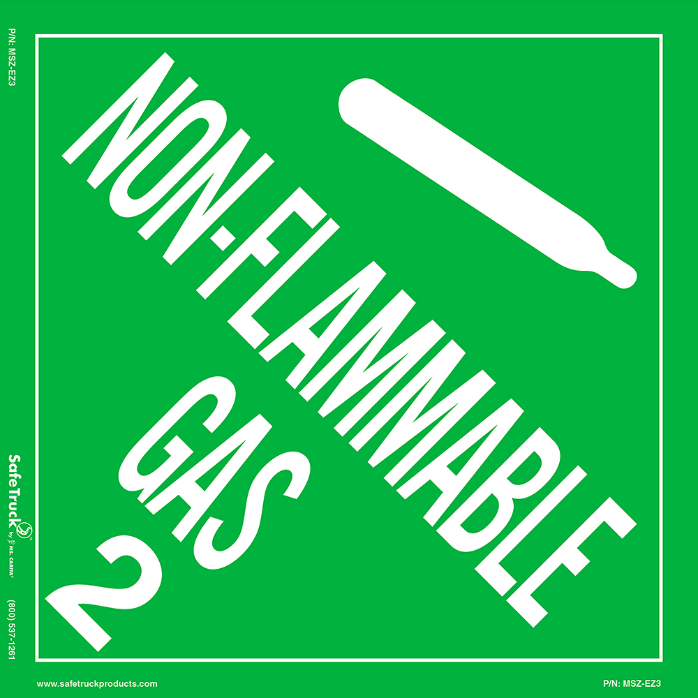 Ms. Carita 10.75"x 10.75" NON-FLAMMABLE GAS 2 Decal MSZ-EZ3 - MSZ-EZ3