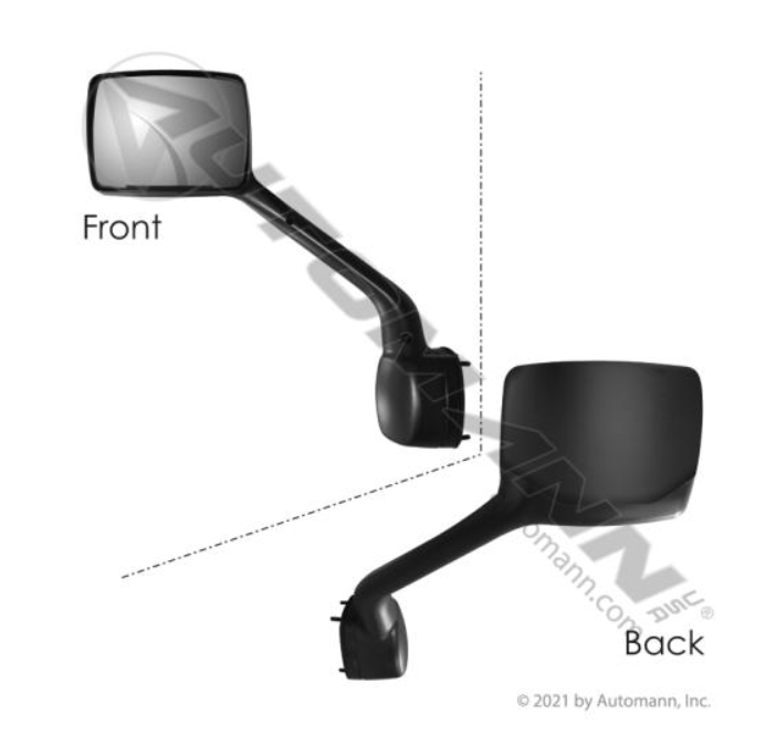 Hood Mirror Assy LH Black Kenworth - 563.59035