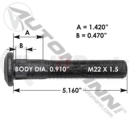 Automann 201.6247 Wheel Stud - 201.6247