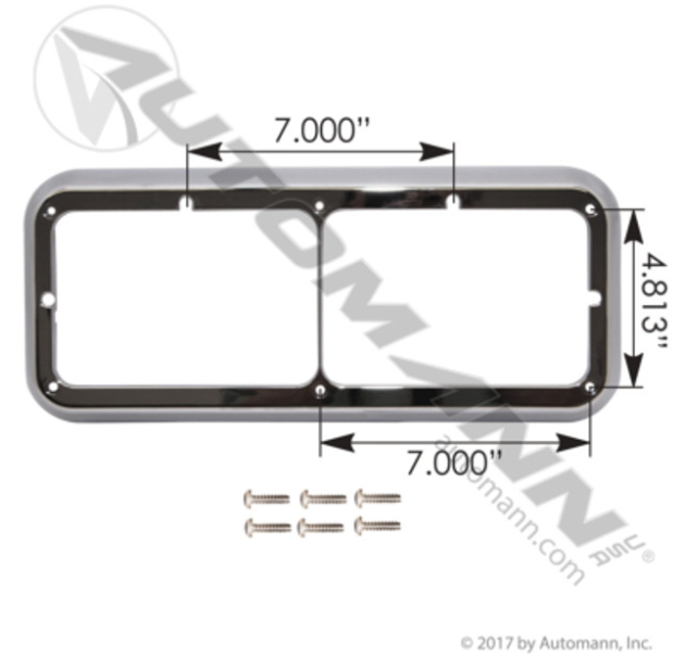 Automann 564.59045 Kenworth Headlamp Bezel RH and LH - 564.59045