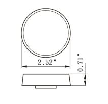 2.5" Round Clearance Marker Light - HD25013Y