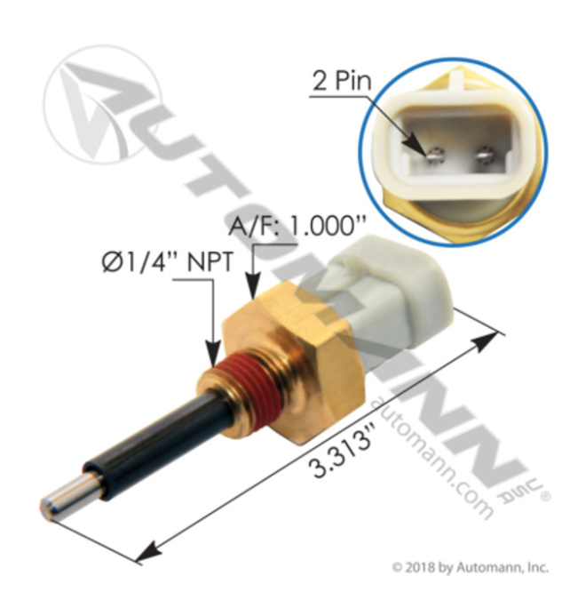 Automann 577.55627 Navistar IH Low Coolant Sensor Probe - 577.55627