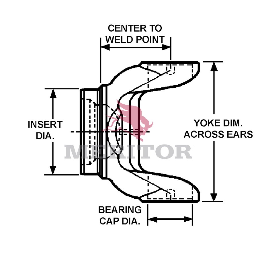 Drive Shaft Tube Weld Yoke - 170N2817