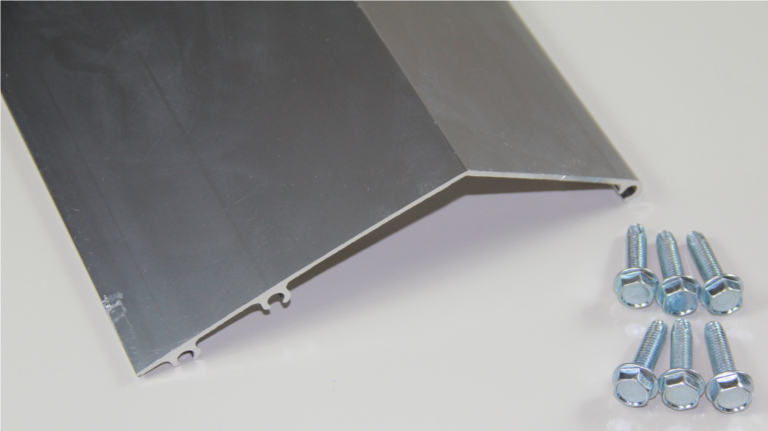 US Tarp 11380 Polished Aluminum Wind Deflector, 97" Width - 11380