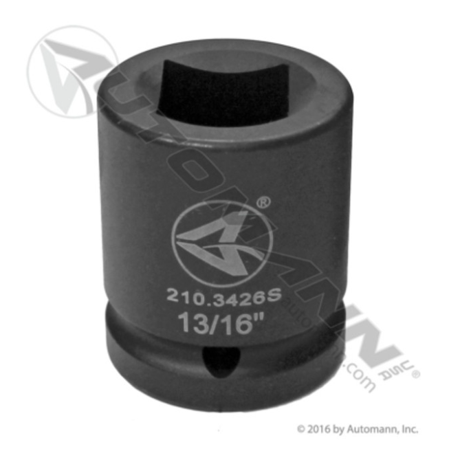 Automann 210.3426S 3/4" Impact Socket 13/16" Square - 210.3426S