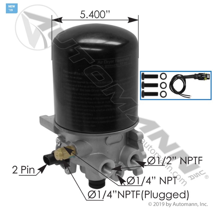 Wabco SS1200P Type Coalescing Air Dryer - 170.955079