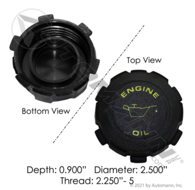 Automann 572.4003 Cummins ISX Engine Oil Cap - 572.4003