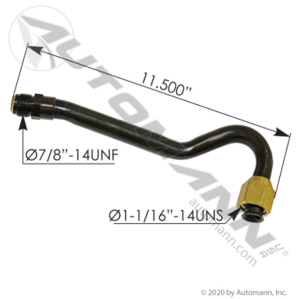 Automann 561.46817 Freightliner Air Discharge Pipe Hard Line - 561.46817