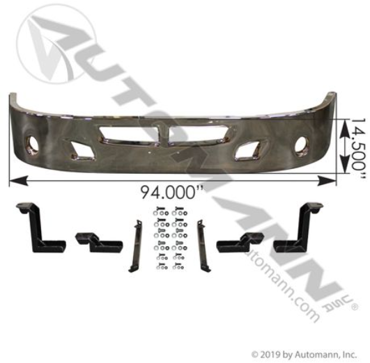 Automann 564.59110C Bumper Chrome 14in Kenworth T660 - 564.59110C