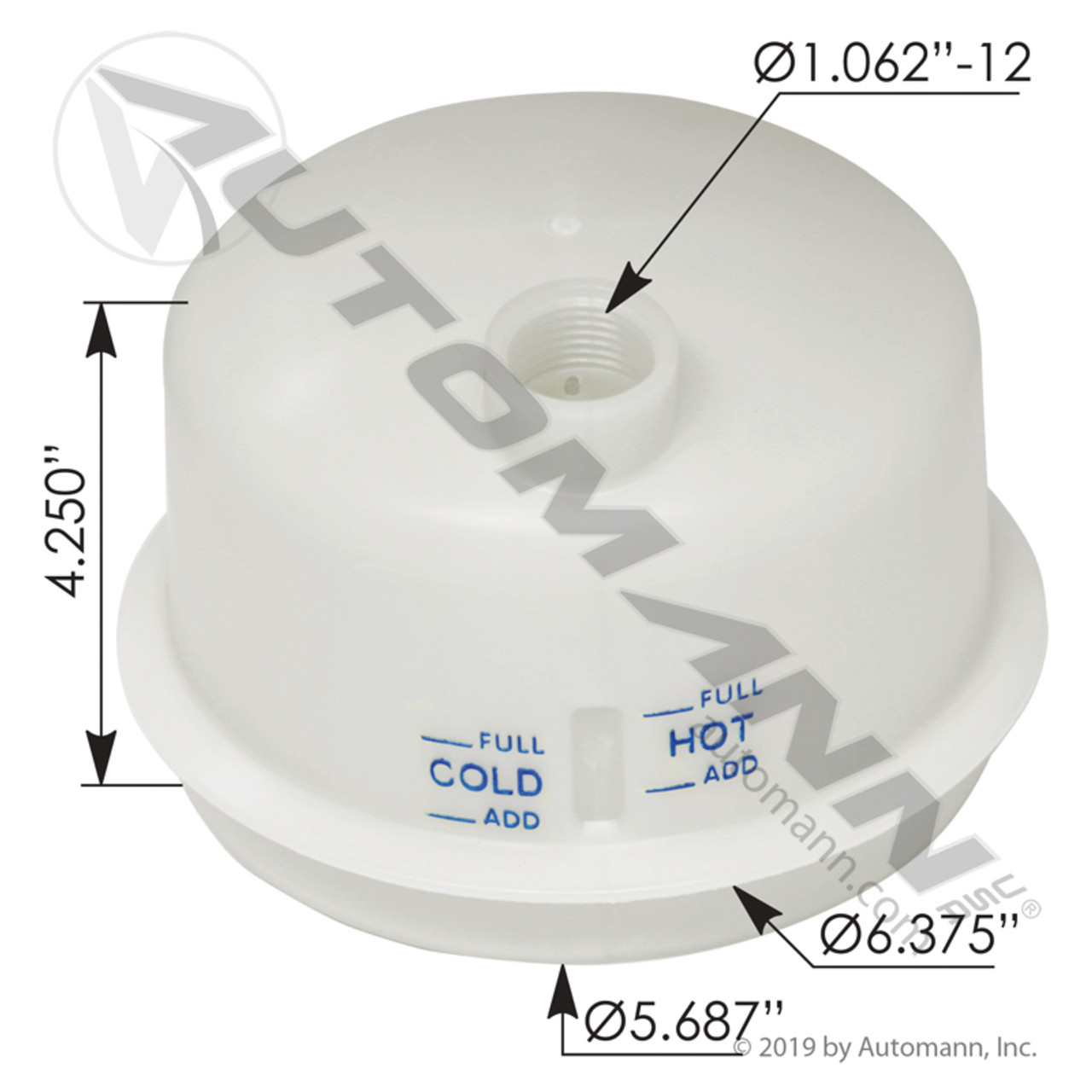 Cover Kit Power Steering Reservoir - 575.1078CK