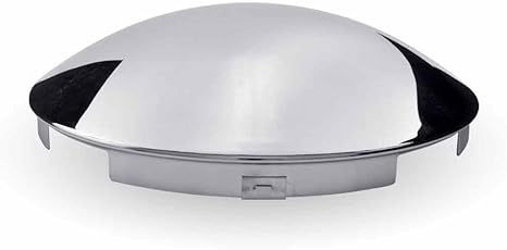 Trux THUB-4N - 4 Notch Dome Front Hubcap Chrome Metal - THUB-4N