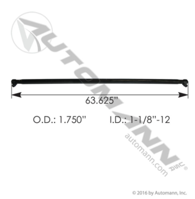 Automann 464.213 Freightliner Cross Tube Assembly - 63.625" L - 464.213