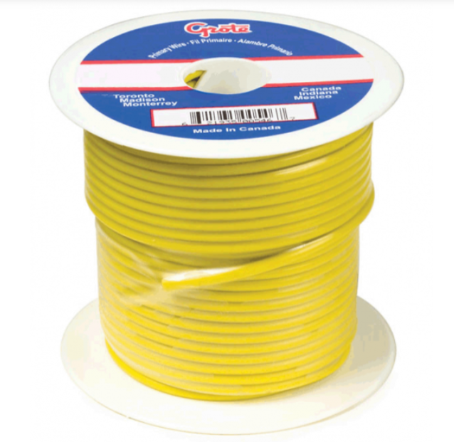 General Purpose Thermoplastic Wire 89-6011 Length 25' Yellow - 89-6011