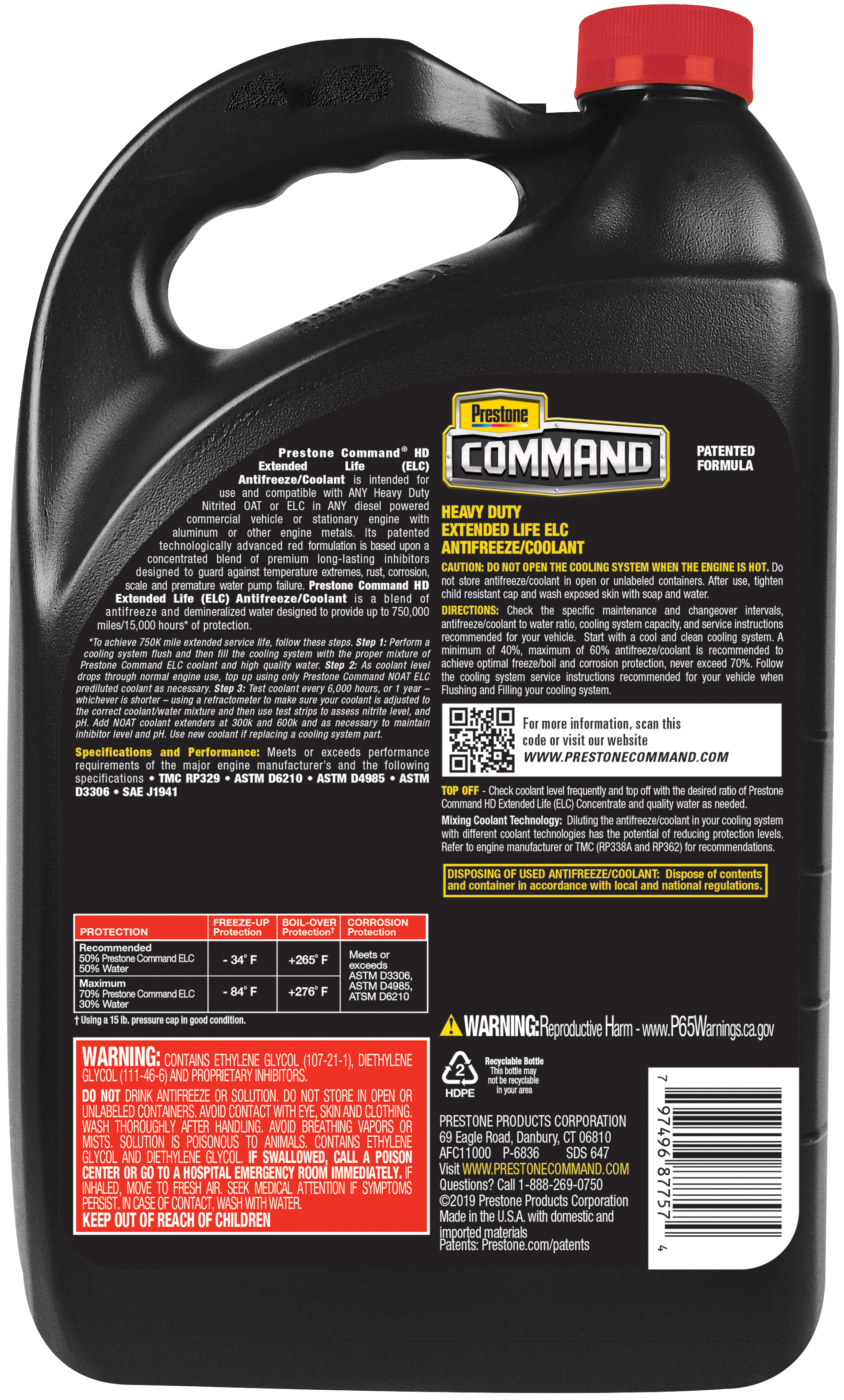 PRESTONE COMMAND HD EXTENDED LIFE Coolant - AFC11000