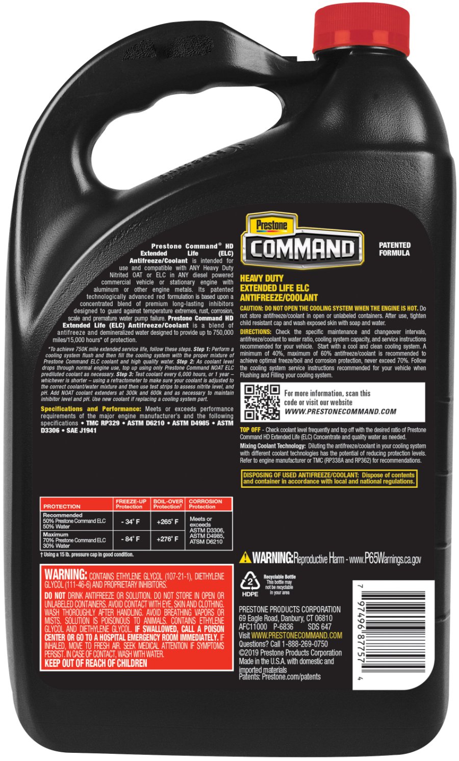 PRESTONE COMMAND HD EXTENDED LIFE Coolant - AFC11000