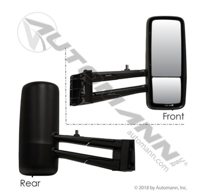 Automann 563.59042 Mirror Assy RH Heated Black Kenworth - 563.59042