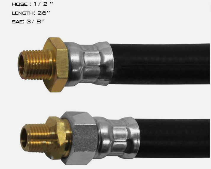 Air Hose Assembly ½" ID x 3/8" NPT x 26" - 177.7826