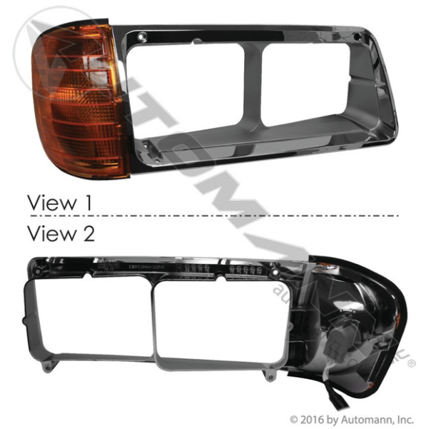Automann 564.46046 Freightliner Lamp Bezel Chrome w/ Signal - 564.46046
