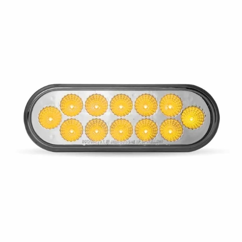TLED-O12CA Oval Clear Amber Stop, Turn & Tail LED - TLED-O12CA