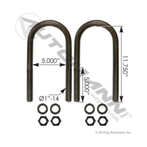 1 X 5 X 11-3/4 U-BOLT KIT - UBK8175-11